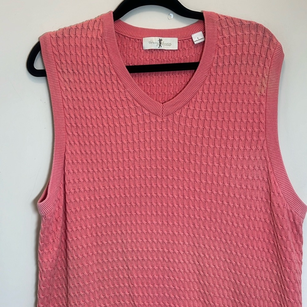 Harry Vardon Peach Knitted Golf Vest